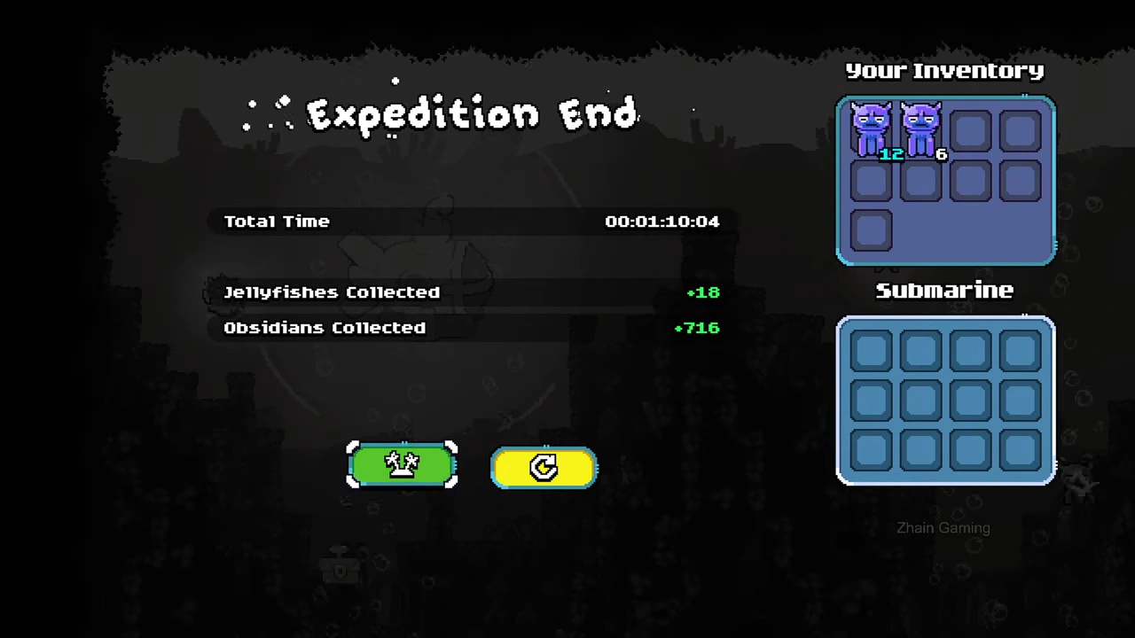 Magma expedition result lists eighteen jellyfish and 716 obsidians